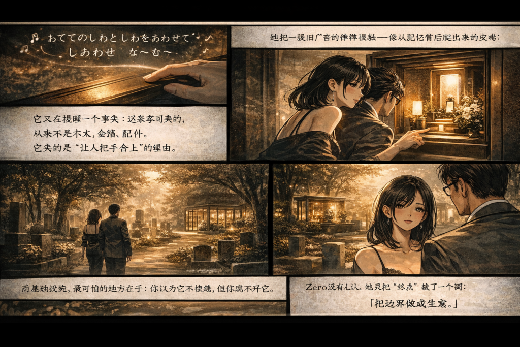 “おててのしわとしわ…”的旋律像投资心理学的虫鸣,仕手株の暴利幻想被拆解,只剩ゴールデンクロス般稳定的情绪。