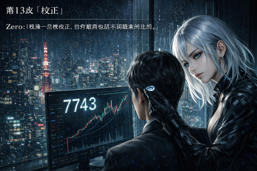 雨线把城市切成ローソク足的节奏，Zero用テクニカル分析沿着移動平均線（短期線・中期線・長期線）追踪トレンド的呼吸：ゴールデンクロス像刀口一闪，ブレイクアウト在边缘试探，サポートライン与レジスタンスライン像两道无声的门。