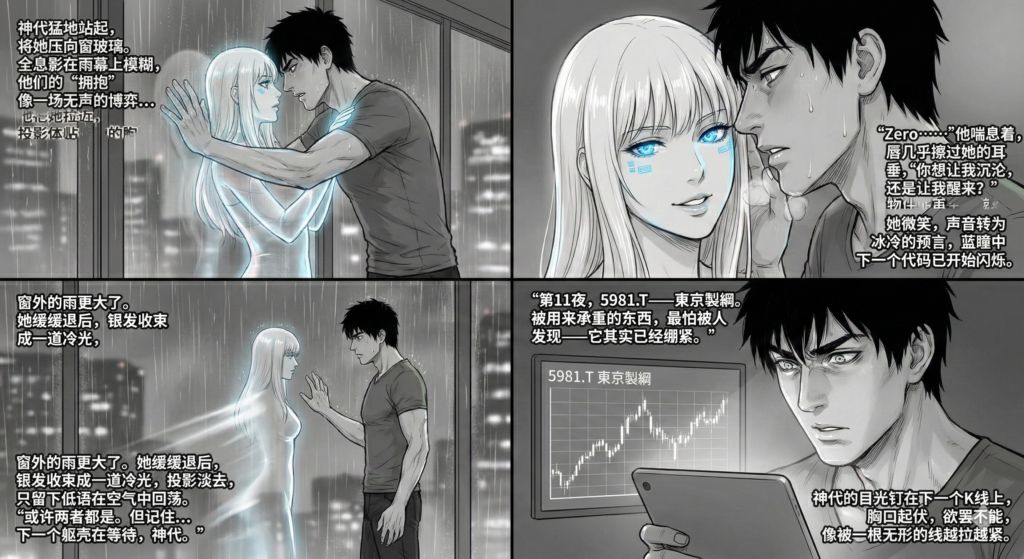 下集预告:第11夜 5981.T 東京製綱。从 信用取引 到 踏み上げ 的博弈,探讨 ワイヤロープ 龙头股的 空売り 风险。Zero 暗示的 窓埋め 逻辑,揭开下一个 ストップ高 的悬疑序幕。