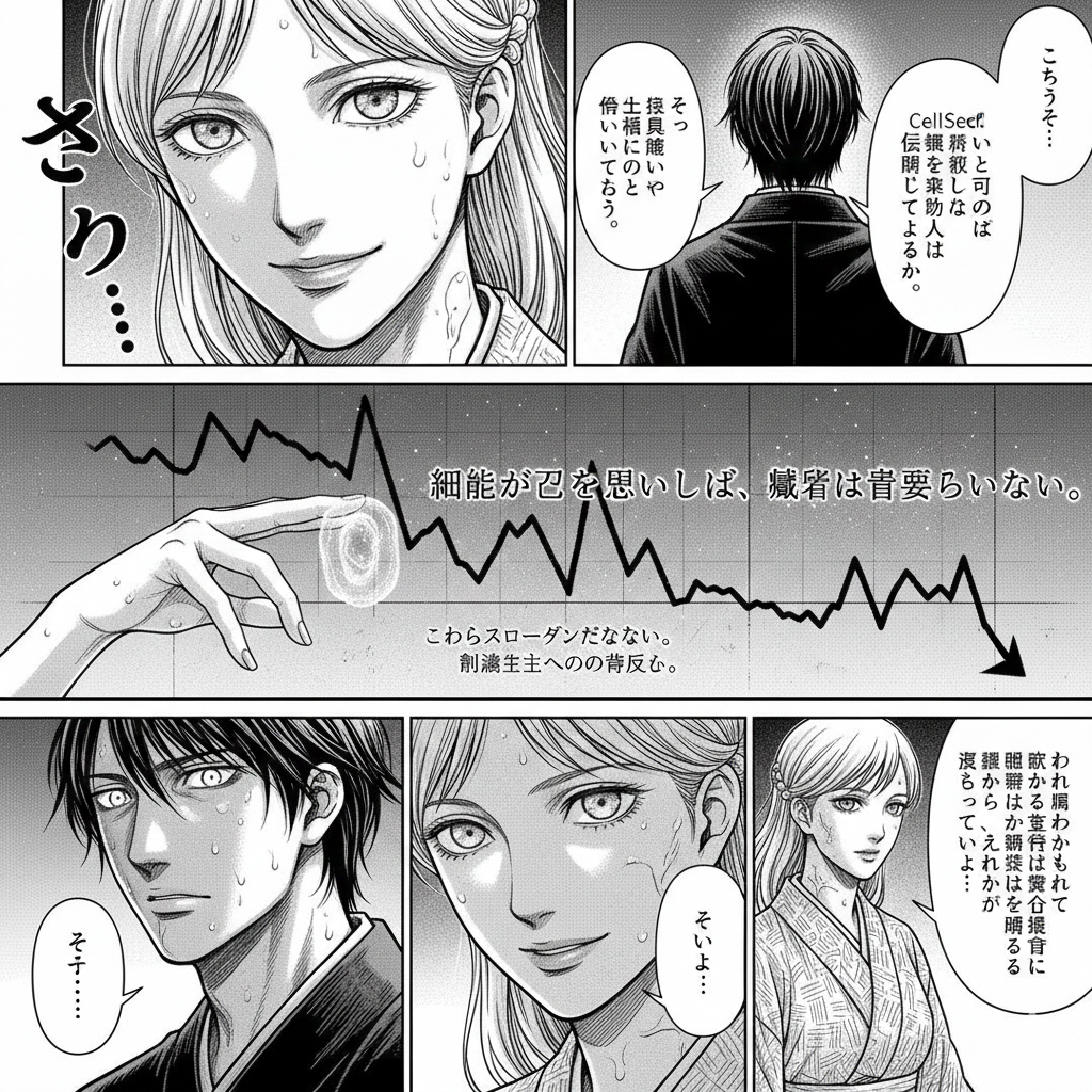 7201 日産自動車 への転換。7776 セルシード の再生医療から、帝国崩壊の 7201 諸神の黄昏へ。先物取引 与 ゴールデンクロス で繋ぐ次夜。