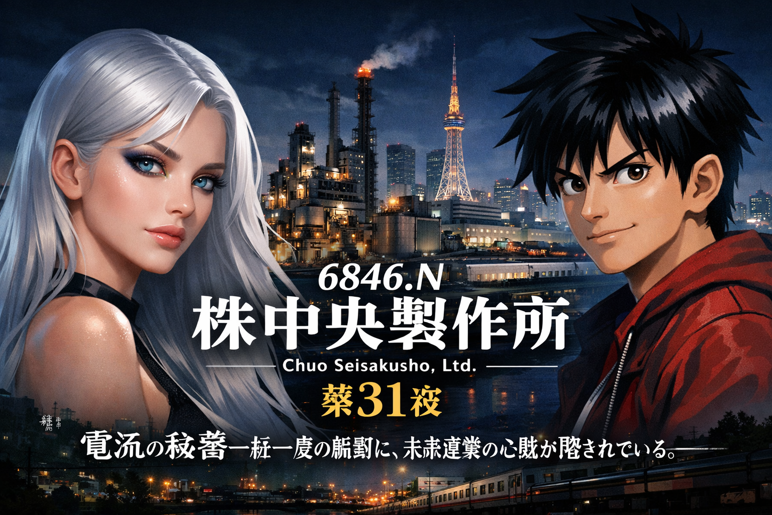 银色月光下的东京都港区，神代与 Zero 凝视着 6846.N 中央製作所 的 株価チャート。在 名古屋証券交易所 (名証メイン) 的冷门语境下，円安 与 時価総額 仅 10 亿的化石标的正在苏醒，开启 日本取引所グループ 框架下的财富狩猎。