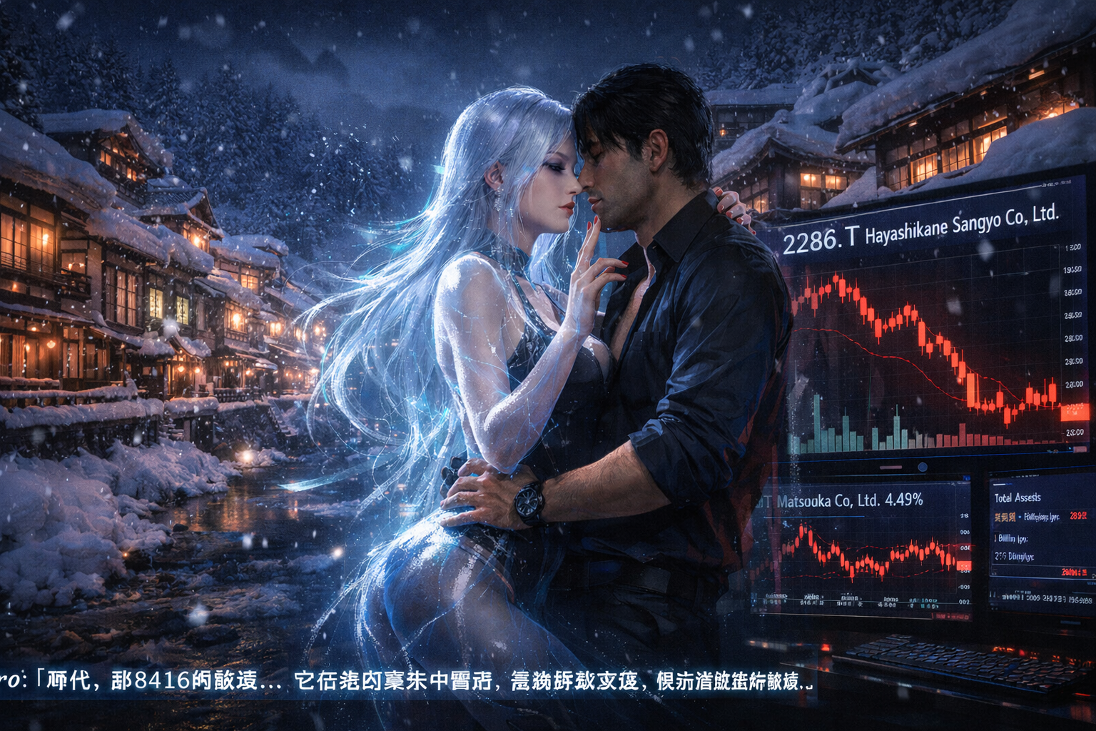 在东京夜空下，神代凝视日経平均株価与TOPIX的波动曲线，林兼産業の株価推移如海洋浪潮般起伏，Zero的银发投影闪烁着神秘的时価総額和高値安値，预示着円安下的景気转折与セクター的博弈张力. 空气中弥漫着饲料链的咸湿气息，让人心跳加速.