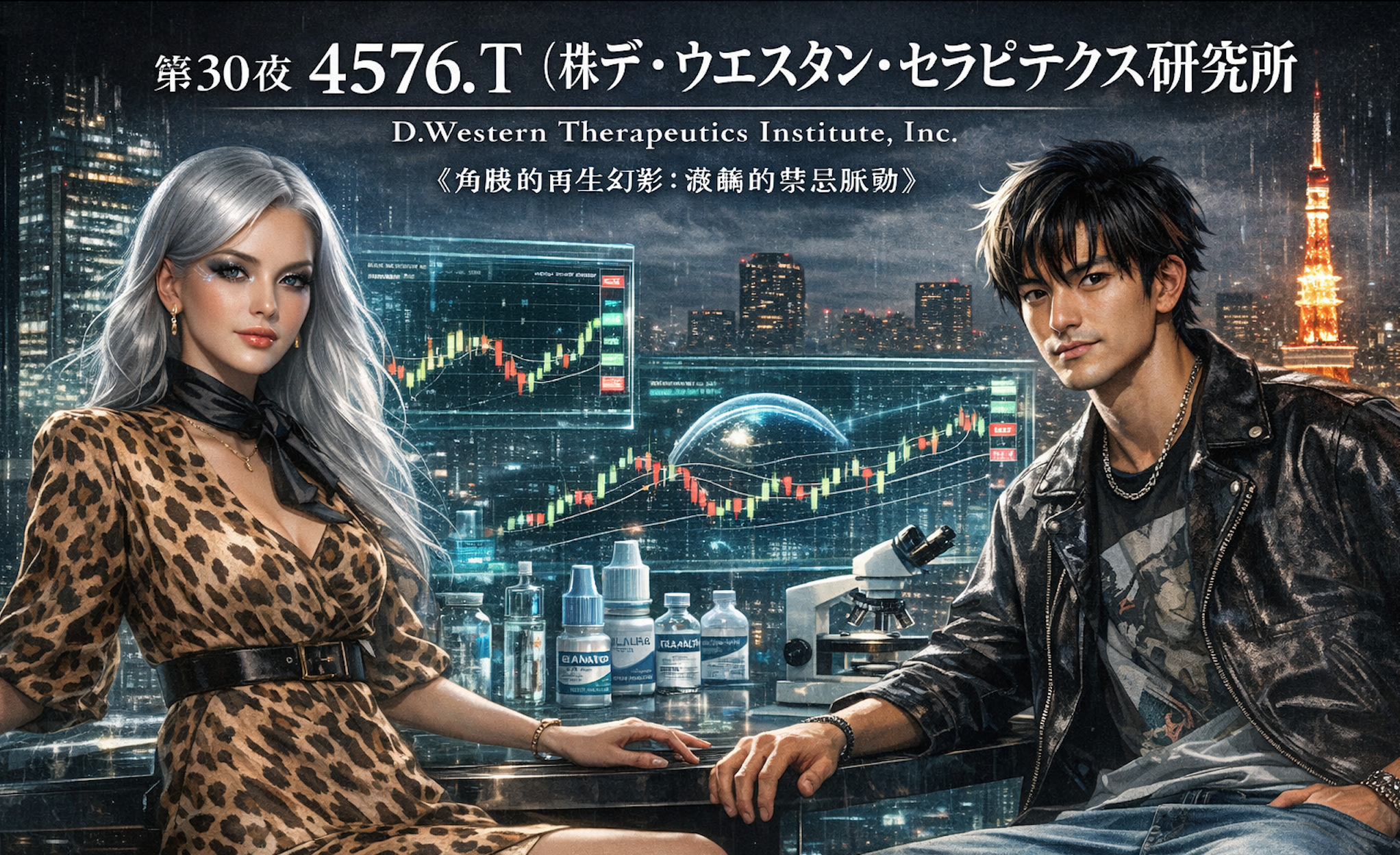 4576.T デ・ウエスタン・セラピテクス研究所 株価と物語で読む日本バイオ株。日経平均株価・TOPIX・東証の地合い、円安と金利環境の中で揺れる株価チャートと時価総額。角膜再生と激酶阻害剤を巡る金融小説的視点で市場を観察する。