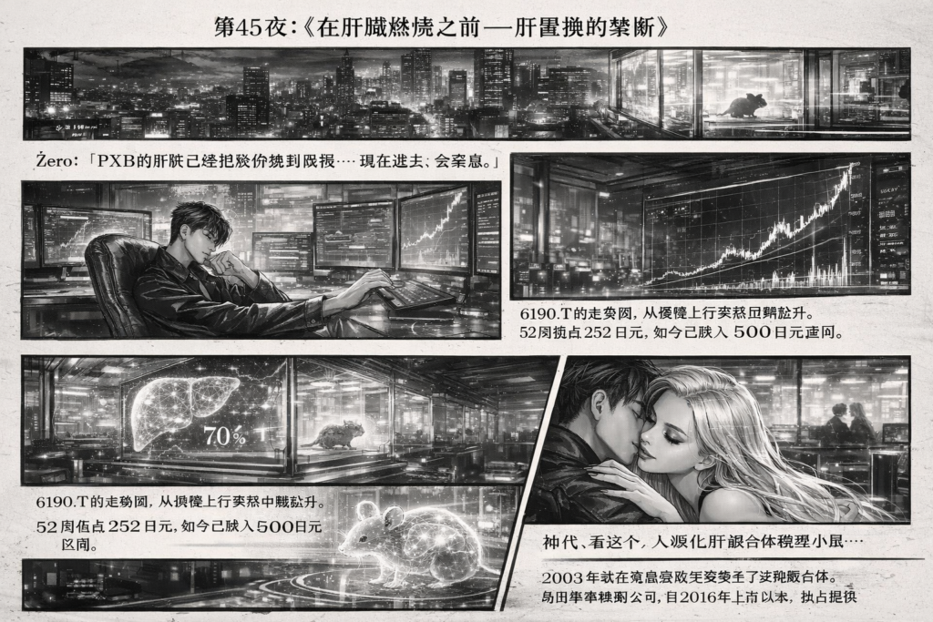 6190.T テクニカル分析・MACD・出来高推移を示すチャート構造。フェニックスバイオの株価チャート、ローソク足、ゴールデンクロスとボラティリティの局面を可視化。